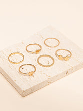 6pcs Metal Love Ring Set Sai Feel