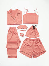 7 Pcs silky satin pajama set Sai Feel