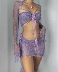 Jupe tricotée elfique Olagolor coordonnée