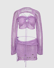 Jupe tricotée elfique Olagolor coordonnée