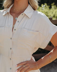 Robe chemise boutonnée Adelyn - Taupe