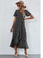 All Over Print Tie Side Wrap Dress Sai Feel