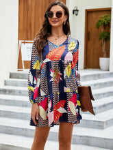 Allover Print Boho Mini Dress Sai Feel