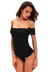 Apricot Lace off Shoulder Bodysuit Sai Feel