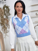 Argyle Vest Pullover Sai Feel