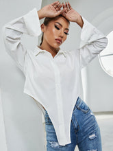 Asymmetrical Hem Crop Blouse Sai Feel