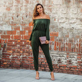 Back Lace-Up Pocket Jumpsuit Sai Feel