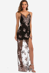 Backless Sequin Party Maxi Dress Sai Feel