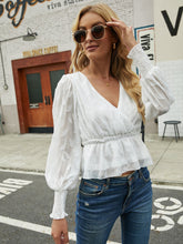 Bell Sleeve Shirred Waist Blouse Sai Feel