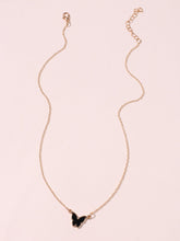 Black Butterfly Charm Necklace Sai Feel