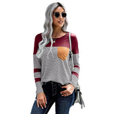 Black/Green Pinstripe Patch Pocket Top Sai Feel