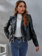 Black faux leather jacket Sai Feel