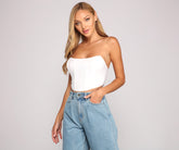 Bold And Glam Cropped Bustier Sai Feel
