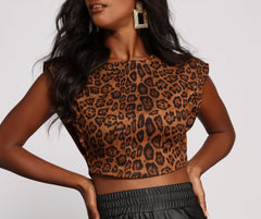 Bold and Fierce Leopard Print Crop Top Sai Feel