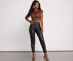 Bold and Fierce Leopard Print Crop Top Sai Feel