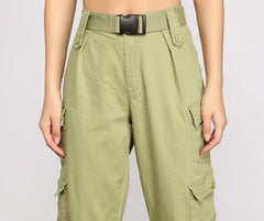 Boldly Belted Cargo Joggers Sai Feel