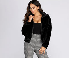 Bomber Babe Faux Fur Jacket Sai Feel