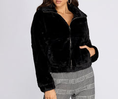 Bomber Babe Faux Fur Jacket Sai Feel