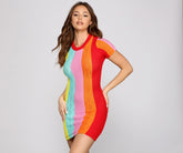 Bright Beauty Color Blocked Mini Dress Sai Feel