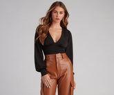 Bring The Drama Puff Sleeve Bodysuit Sai Feel