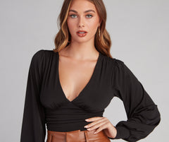 Bring The Drama Puff Sleeve Bodysuit Sai Feel
