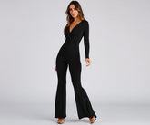 Bring The Flare Long Sleeve Jumpsuit Sai Feel
