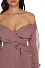 Britt Wrap Formal Floral Dress Sai Feel