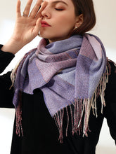 Buffalo Check Fringe Hem Scarf 100x100cm Sai Feel