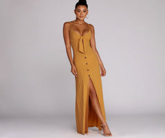 Button Down Beauty Maxi Dress Sai Feel