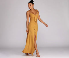 Button Down Beauty Maxi Dress Sai Feel