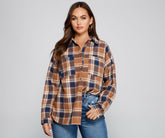 Button Up In Fab Flannel Top Sai Feel