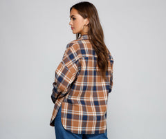 Button Up In Fab Flannel Top Sai Feel