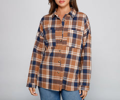 Button Up In Fab Flannel Top Sai Feel