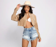 Buttoned Up Corduroy Jacket Sai Feel