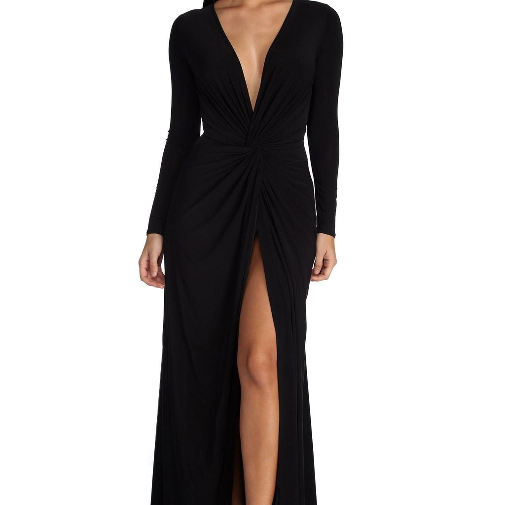 Twist Knot Dress (Black)