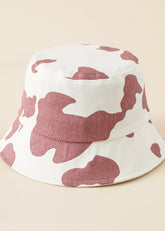 Canvas Cow Print Bucket Hat Sai Feel