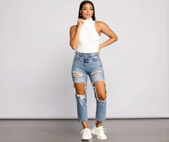 Captivate Me Basic Crepe Sleeveless Bodysuit Sai Feel