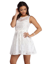 Cassandra Sequin Lace Party Dress Sai Feel