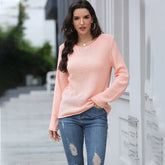 Casual Crew-Neck Knit Sweater Sai Feel