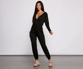 Casual Mood Surplice Jogger Jumpsuit Sai Feel