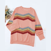 Casual Soft Crew Collar Long Sleeve Aztec Print Shirt Sai Feel