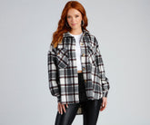 Casual Vibes Only Plaid Shacket Sai Feel