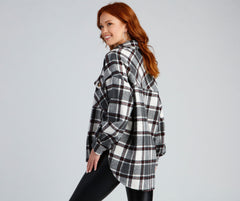 Casual Vibes Only Plaid Shacket Sai Feel