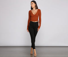 Casual Vibes Ribbed Knit Top Sai Feel