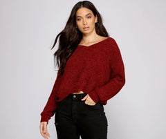 Casually Chic Twist Back Chenille Sweater Sai Feel