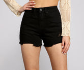 Casually Edgy High Rise Cutoff Shorts Sai Feel