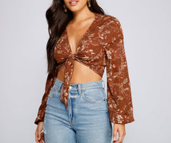 Caught In A Floral Gaze Crop Top Sai Feel