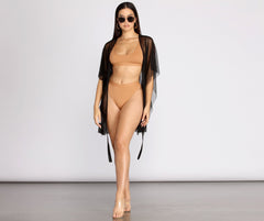 Chic And Sheer Mesh Kimono Sai Feel