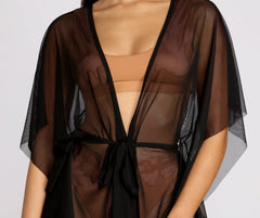 Chic And Sheer Mesh Kimono Sai Feel