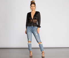 Chic And Sleek In Satin Top Sai Feel